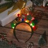 Formery Light Up Christmas Headband Star Tinsels LED Flashing Hair Band Luminous Xmas Party Santa Claus Hair Hoop for Adult and Kids (Star)