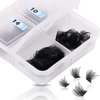 AuReve Lash Clusters,Eye Lash Clusters,DIY Lash Extensions Clusters,Individual Lashes,Eyelash Clusters,Lash Clusters D Curl For Home Use,96 Pcs 0.07D 10/12/14/16mm Mix(G12
