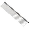 Andis 65730 Stainless-Steel Comb for Knots, Mats & Loose Hair Removal - Effective Dematting Tool, Comfortable, Lightweight, Portable & Safe for Dogs, Cats & Pets – Silver, 7-1/2-Inch