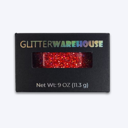 Devious GlitterWarehouse Red Holographic Loose Glitter Powder Great for Eyeshadow/Eye Shadow, Makeup, Body Tattoo, Nail Art and More!