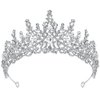 Crystal Tiara Sliver Crown Headband Birthday Tiaras Wedding Headbands Sparkling Tiara Headband for Women and Girls