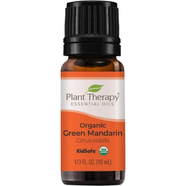 Plant Therapy Organic Green Mandarin Essential Oil 10 mL (1/3 oz) 100% Pure, Undiluted, Therapeutic Grade