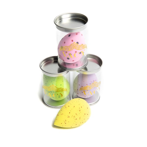 Golden Glow 4 Makeup Sponges Elegant Professional Beautiful For Foundation, Concealer, Highlighter With Storage Container