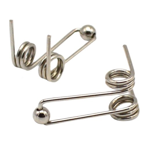 SeroNi 10Pcs Wire Diameter 1.2mm Curling Iron Replacement Double Return Torsion Spring Hair Curling Rod Accessories (Size : 28mm)