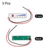 MECCANIXITY 3PCS Battery Meter Monitor, 11.1-12.6V Level Indicator Module Battery Power Tester, LED Digital Display Back Cover for Car, Marine, RV, Boat (White)