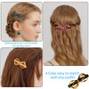 4 Pack Tortoise Shell Bow Hair Clip Alligator Hair Clips Duckbill Hair Clips Acrylic Resin Hair Clips Acetate Hair Barrettes French Design Bow Hair pins Fashion Hollow Bow Hair Clips for Women Girls