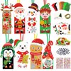 YSURE 24 PCS Christmas Crafts for Kids Ages 4-8 with Bookmark Christmas Stickers Making Foam with Snowman Kit Penguin DIY Christmas Ornaments Kits for Decorations Winter Tree Favors Patry Supplies