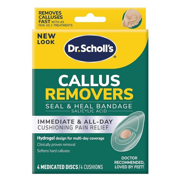 Dr. Scholls Callus Removers 4 Cushions - 4 Medicated Discs (Pack of 2)