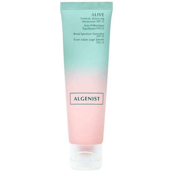 Algenist ALIVE Prebiotic Balancing Moisturizer SPF15 - Moisturizing Mineral Sunscreen for Face, Neck & Chest with Prebiotics - Zinc Oxide Facial Sunscreen (50ml / 1.7oz)