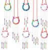 16 Pack DIY Wind Chimes for Kids, Horseshoe Wooden Wind Chime Craft Make A Wind Chime Kit Kids Spring Craft Kits for Boys Girls Activity Birthday Supplies
