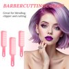 6Pcs Blending Combs for Barbers, 9 Inch Professional Haircutting Combs Pink Heat Resistant Comb Barber Comb Clipper Combs All Purpose Hair Stylist Combs for Clipper Cuts and Flattops, Salon & Home