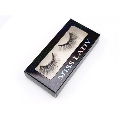 MISSLADY 6-Magnet 16mm 3D Real Mink Magnetic Eyelashes Mink Natural Long Wispy Magnetic Lashes Mink (M3D-505, 16mm, 1 Pair without Eyeliner)