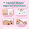 144Pcs Kids Press on Nails Children Girls Press on Short Artificial Fake Nails No fading Stable Quick Stick on Cute Pre Glue Full Cover Acrylic Nail Tip Kit Gift for Kids Nail Decoration (Unicorn)