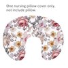 HNHUAMING Floral Nursing Pillow Cover, Breastfeeding Pillow Slipcover for Baby Girls, Soft Snug Fits On Newborn Feeding Pillow Case