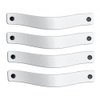 Brute Strength - Leather Drawer Pulls - White - 4 pcs - 7-7/8 x 1 ’’ - Leather Handle - Leather Dresser Pulls - Cabinet knobs Dresser knobs - Dresser Handles