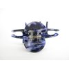 Medium/small dark blue marbled hair claw clip for fine, thin hair