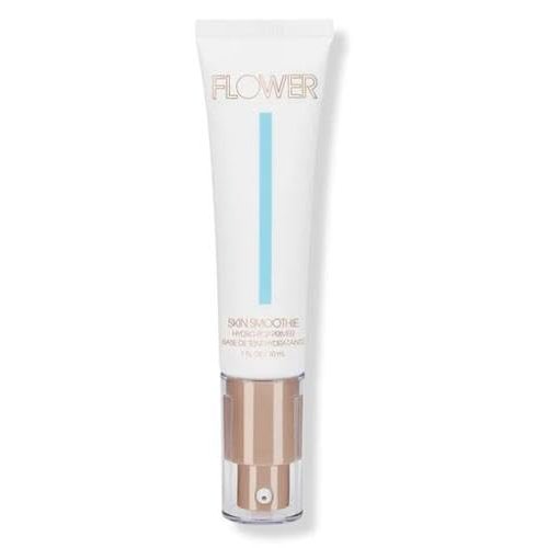 FLOWER Beauty Skin Smoothie Hydro Pop Makeup Primer - Hydrating + Cooling - Lightweight feel + Absorbs Quickly - Grips Makeup for Long Lasting wear + Moisturizing - For All Skin Types + Tones