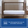 Sealy Cool Comfort Waterproof Fitted Toddler Bed and Baby Crib Mattress Pad Cover Protector, Noiseless, Machine Washable and Dryer Friendly, 52" x 28" - White