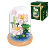 SYMIBRICK Flower Bouquet Building Set, 668PCS Mini Bricks Botanical Collection Building Blocks with Display Case, Artificial Plant Flowers Set for Adults, Birthday for Her (Lotus)