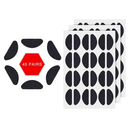 Gejoy Soft Foam Nose Pads Self Adhesive Thin Nosepads Non-Slip Silicone Eyeglass Nose Pads for Glasses Eyeglasses Sunglasses (Black, 45 Pairs)