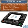 WE Games 8.5 inch 4-Player Shut The Box Wooden Board Game, Travel Size, Black Stained Wood