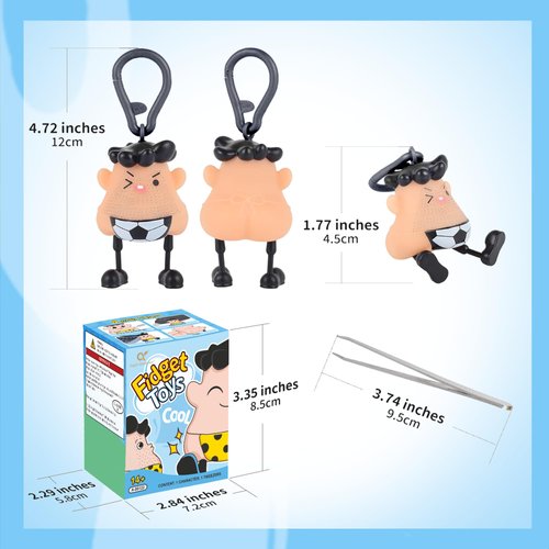 Soccer Fun Hair Pulling Fidget Toys,Trichotillomania Pop Fidget Toys,Gag Novelty, Stress Relief Toy Hair Pulling,Anti Anxiety Toys and Venting Novelty Toys for Kids Classroom Birthday Party Favors