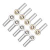 10Pcs ShareGoo M3 Tie Rod End Ball Head Holder Link 3mm Thread Ball Joint Compatible with Redcat HSP Traxxas Axial 1/10 RC Car Truck Boat DIY Robot Airplane,L26mm (Silver)