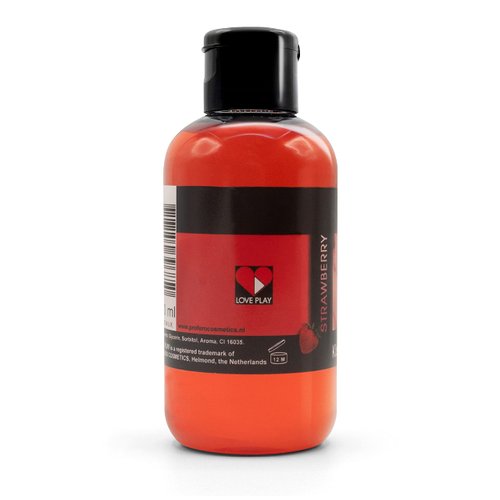 LOVE PLAY Strawberry Flavored - Full Body Oil for Women and Men - Edible Warming Oil for The Body - 100% Vegan and Fun - 150ml