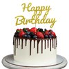 BEISHIDA Happy Birthday Cake Topper, Gold Glitter Birthday Cake Decoration Birthday Decorations for Men Women Birthday Party Decorations for Party Supplies