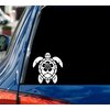 Hibiscus Sea Turtle Car Decal - Stickers for Laptop - Durable Vinyl Car Decal - Easy to Apply and Remove - Outdoor and Indoor Use - Adds A Personal Touch to Your Ride