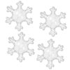 Snowflake Balloons Foil Winter Balloons Pack of 4 Winter Wonderland Decorations Winter Christmas New Year Theme Birthday Party Decorations Winter Ski Skate Sports Decorations