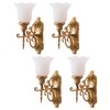 Yardwe 4pcs Dollhouse Led Wall Sconces 1: 12 Scale Wall Lamp Miniature Sconces Models Sand Table Lighting Toy Fairy Garden Lights for Dollhouse Landscape Decorations