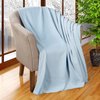 Superior 100% Cotton Blanket Oversized Throw, Woven Blanket for Couch, Bed, Bedding, Farmhouse, Home Essentials, Cute and Cozy Bohemian Blankets, Herringbone Weave, Throw, Light Blue
