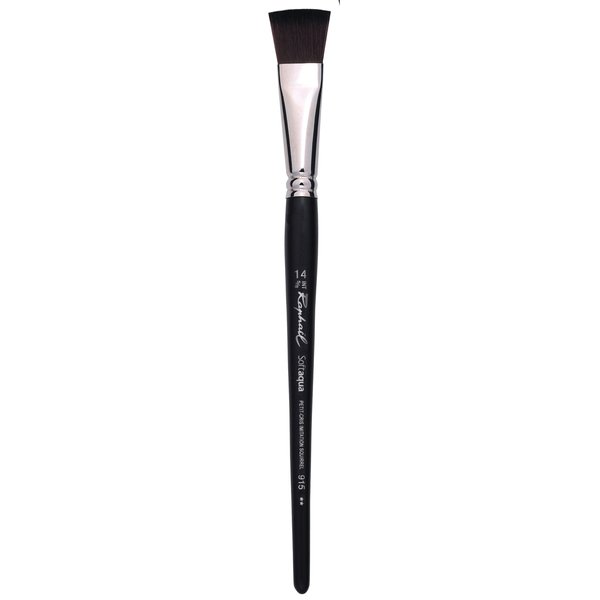 Raphael SoftAqua 915 Synthetic Squirrel Watercolor Brush, Flat, 14