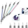 5 Pcs Nail Art Sculpture Pen Dual Tipped Silicone Nail Tool Rhinestone Nail Polish Carving Pen Rubber Tip Nail Brushes