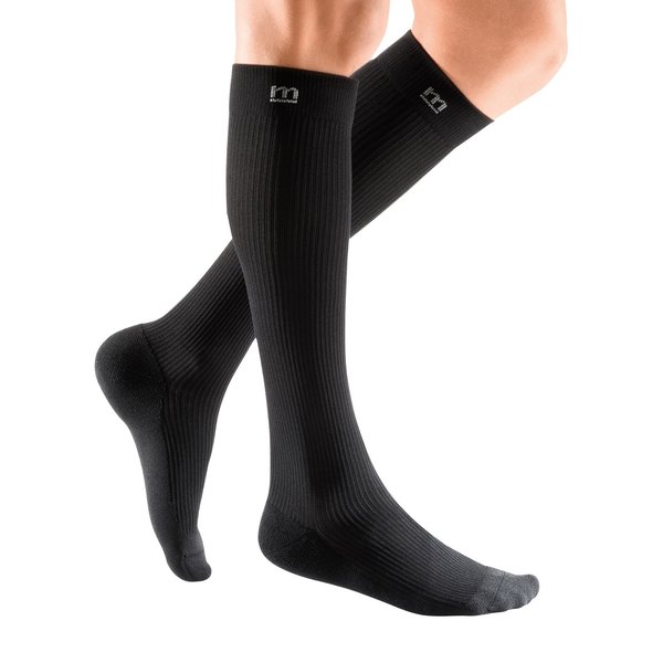 mediven Active 15-20 mmHg Compression Socks for Men and Women, Knee High, II-Standard Black