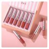 RoseFlower Lip Gloss Set, 6 Piece Matte liquid Lipstick Makeup Set, Non-sticky, High Shine, Long Lasting Matte liquid Lip Gloss Set, Rich Varied Colors - 077