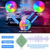 Car Led Strip Lights,Interior Lights,Ambient Lighting Kit With RGB 16 Million Colors Fiber Optics&Music Sync Rhythm,USB Neon Light Accessories for Center Console&Dashboard,Upgraded Version