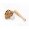 Neakomuki Dollhouse Accessories Miniatures Sports Baseball Bat, Glove and Ball Set for Mini Dollhouse Kitchen Fairy Garden Cake Topper Landscape Craft Project Decoration