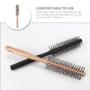 FOMIYES Round Hair Brush Wooden Comb Mini Quiff Roller for Women Men Thin Hair Bangs Beard Styling Lifting Curling Hairstyling Tool