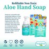 Truly Free Aloe Liquid Hand Soap Starter Kit - 1 8.5oz Dispenser Pump Bottle, 2 Hand Soap Refill - Non Drying, Moisturizing With 10x Concentrated Aloe Vera - No Harsh Ingredients - Health & Household
