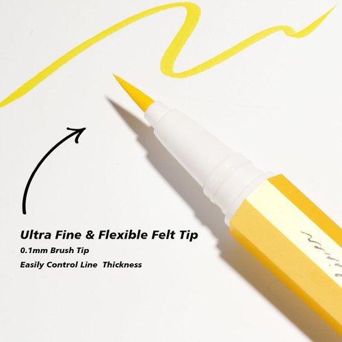 YES.EYE DO Yellow Liquid Eyeliner - High Pigmented Extra Fine Liquid Eyeliner For Precise Definition - Satin Liquid Eyeliner Rainbow Colorful Eye Liner - Drama Makeup (Sunny Marigold)