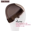 Lace Wig Grip Cap Women: 4x5 Transparent Swiss Lace Front - Non-slip Wig Gripper for Keeping Wigs In Place - Adjustable Elastic Headband with Velcro