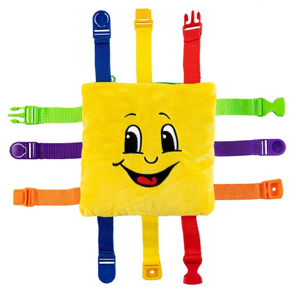 Buckle Toys - Bongo Square - Toddler Learning Toy - Sensory Fine Motor Skills Fun - Easy Road Trip Travel Accessory for Kids