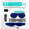 Aroma Season Electric Heated Eye Mask & Microwavable Heat Eye Compress with Flaxseed for Dry Eyes, SPA Warm Eye Mask, Relief Eye Fatigue (2 Packs) Blue