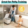 Travel Potty Seat for Toddler & Kid, Maliton Portable Foldable Potty Seat with Storage Bag for Toddler Travel, Non-Slip Potty Training Toilet Seat Cover wth Splash Guard (Grey)