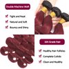 Feelgrace Ombre Bundles Human Hair 3 Pieces 300 Gram, 100% Brazilian Human Hair Extension 3 Bundles, Ombre 1B Burgundy Body Wave Bundles, 10A Soft Human Hair Weave Bundles 16 18 20 Inch