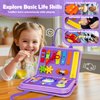 Busy Board for Toddlers 1-3, Montessori Busy Book Toys, Quiet Book Learning Toddler Toys for 1 2 3 4 Year Old Girl Birthday Gifts (Busy Book)