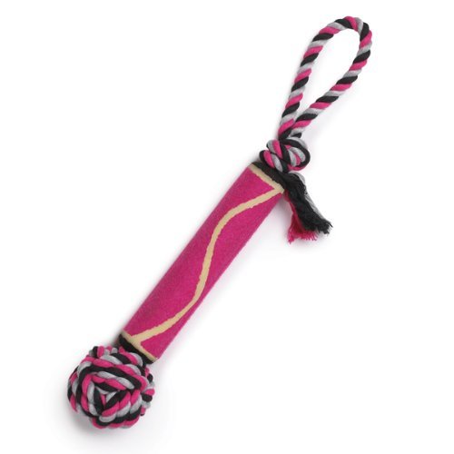 Grriggles Knot Just Rope Dog Toy, 15-1/2-Inch, Raspberry Sorbet