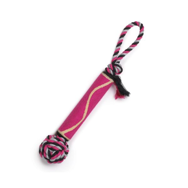 Grriggles Knot Just Rope Dog Toy, 15-1/2-Inch, Raspberry Sorbet